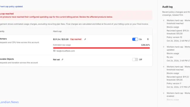 Cloudflare开始内测费用支出上限 避免开发者因操作失误或被攻击产生天价账单