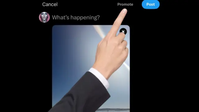 X发帖框为何出现随机手臂动画？